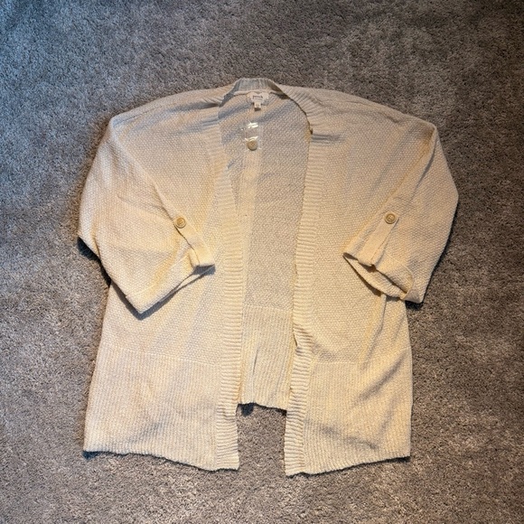 Perch by Blu Pepper • Cream Open Front Cardigan - Picture 1 of 5